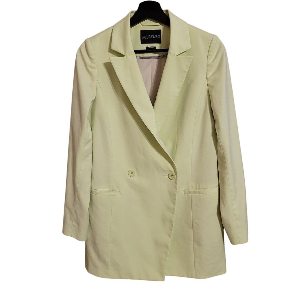 Wildfang Empower Double Breasted Blazer Pistachio Green